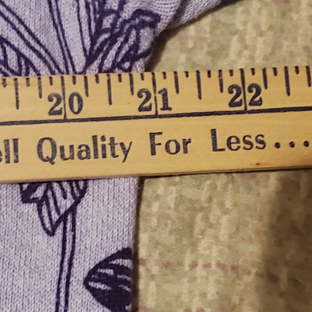 Cathy Daniels Women's Floral Sweater Size Large Purple 100% Cotton 3/4 Sleeve - Picture 6 of 8